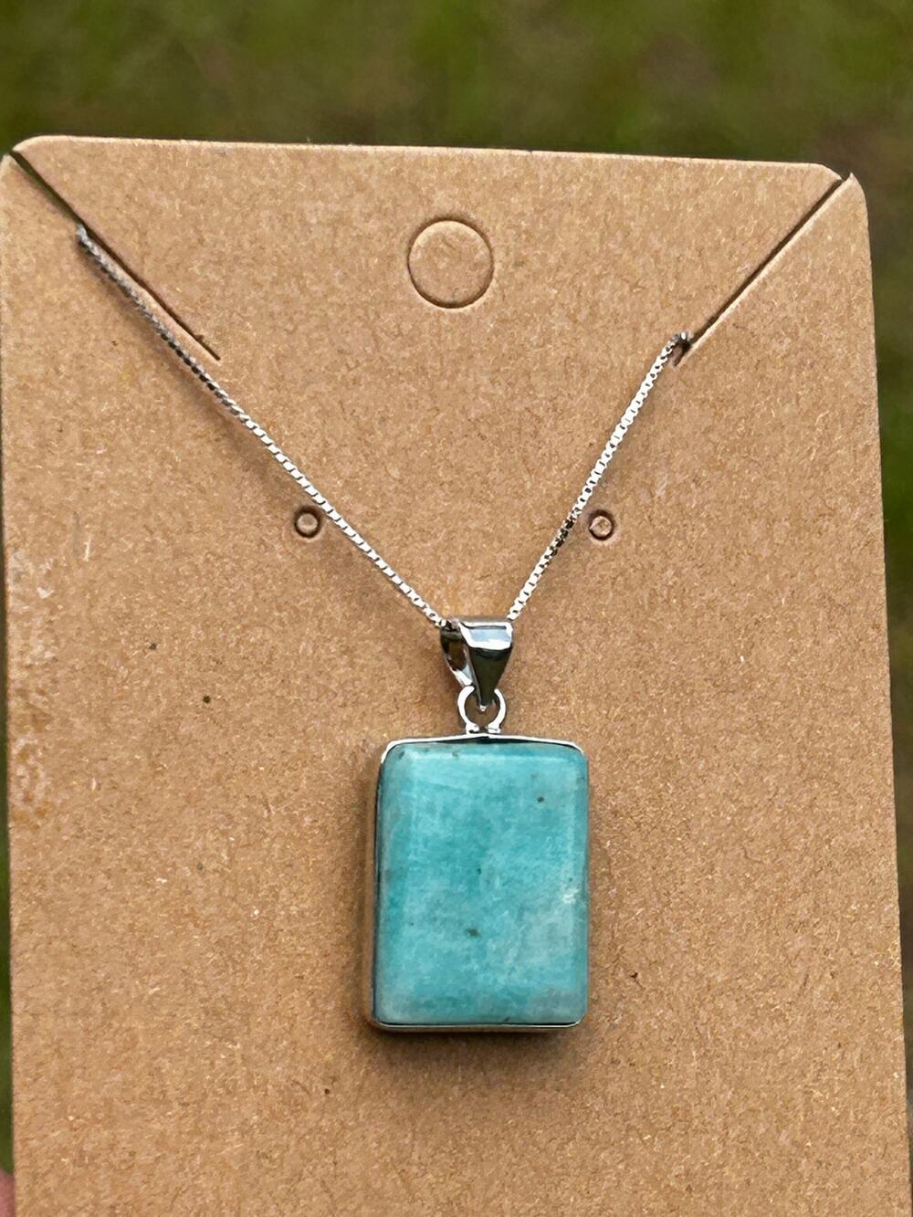 Sterling Silver Amazonite Necklace